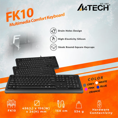 A4Tech FK10 Fstyler Wired Keyboard