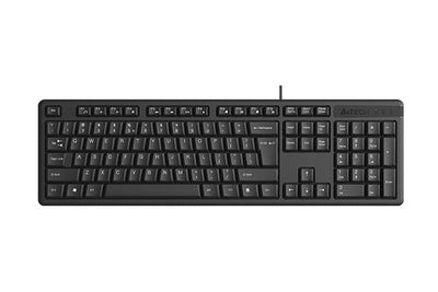 A4Tech Wired Keyboard USB (Black, US Layout) – Simple Typing. Reliable Performance. Everyday Comfort.