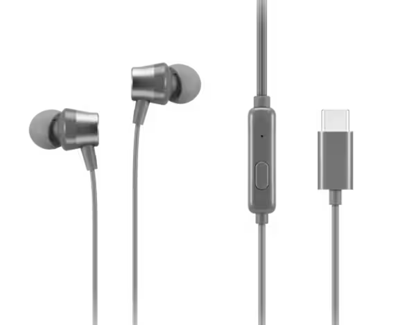 Lenovo 300 USB-C Wired In-Ear Headphone – Compact. Clear. Everyday Convenience.
