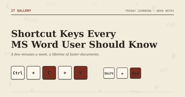 Shortcut Keys Every MS&nbsp;Word User Should Know