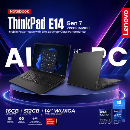 21SXS0MW00 - NB TP E14 G7 U7 16G 512G 11P