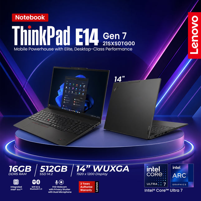 21SXS0TG00 - NB TP E14 G7 U7 16G 512G NOS