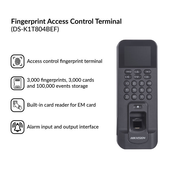 DS-K1T804BEF Pro Series Fingerprint Terminal