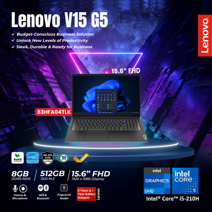 83HFA04TLK - V15 G5 210H I5 8GB 512GB 15.6FHD WIFI BL FR D 47HW DOS