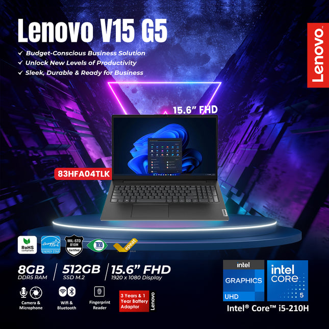 83HFA04TLK - V15 G5 210H I5 8GB 512GB 15.6FHD WIFI BL FR D 47HW DOS