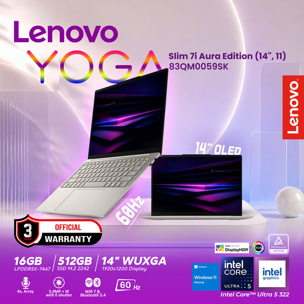 NB YGS7 14IPH11 U5 Intel Core™ Ultra 5 322, 16GB 512GB WIN 11 H-3Y