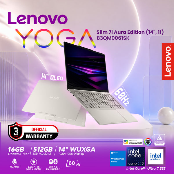 NB YGS7 14IPH11 U7 intel Core™ Ultra 7 355 16G 512G 11S -3Y & 1Y B &A