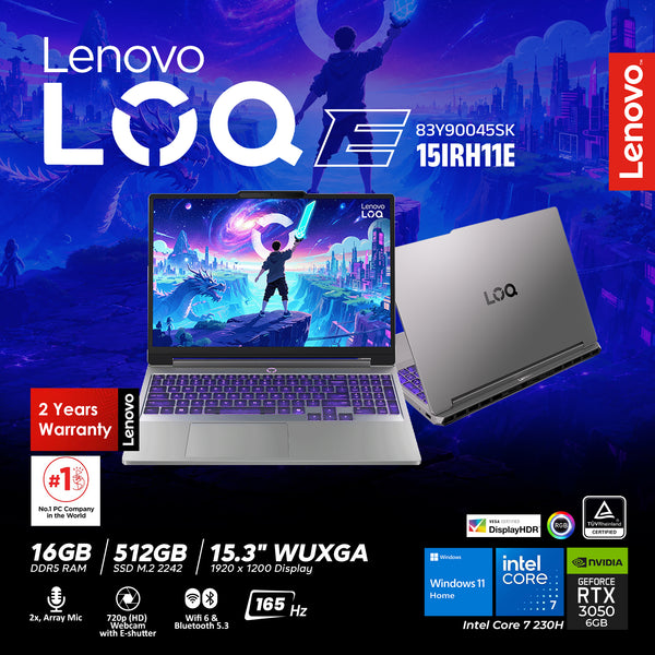 NB LOQ 15IRH11E Intel Core™ 7 230H 16GB 512GB RTX 3050 WIN 11H-3Y B & A 1 Y