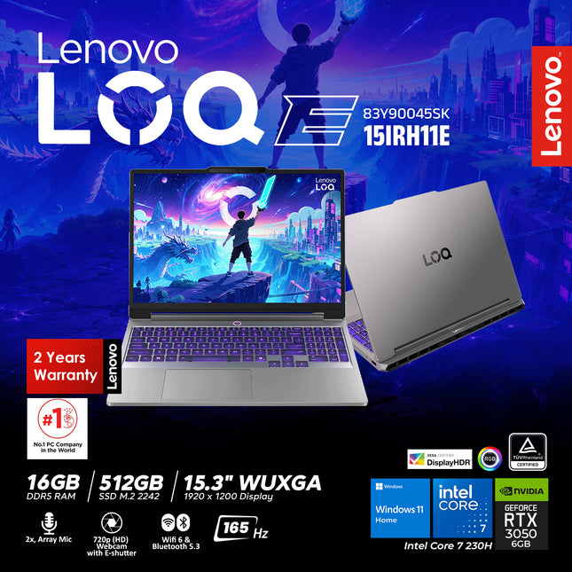 NB LOQ 15IRH11E Intel Core™ 7 230H 16GB 512GB RTX 3050 WIN 11H-3Y B & A 1 Y