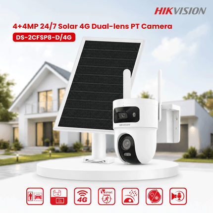 DS-2CFSP8-D/4G 4+4MP 24/7 Solar 4G Dual-lens PT Camera-2y