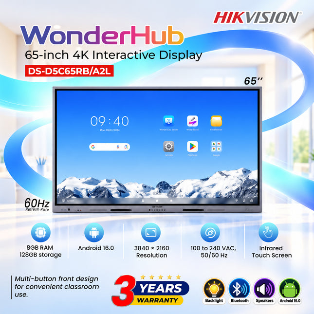 DS-D5C65RB/A2L 65-inch 4K Interactive Display