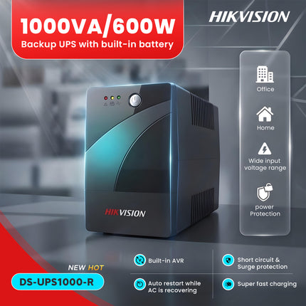 DS-UPS1000-R 1000VA/600W,Backup UPS with built-in battery-2Y