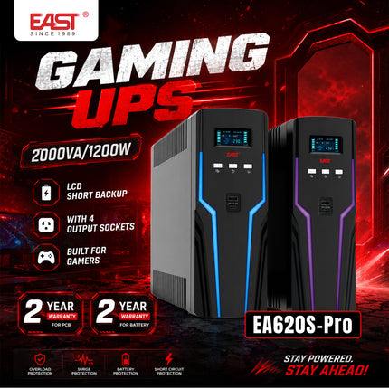EA620S-Pro 2000VA/1200W Gaming UPS