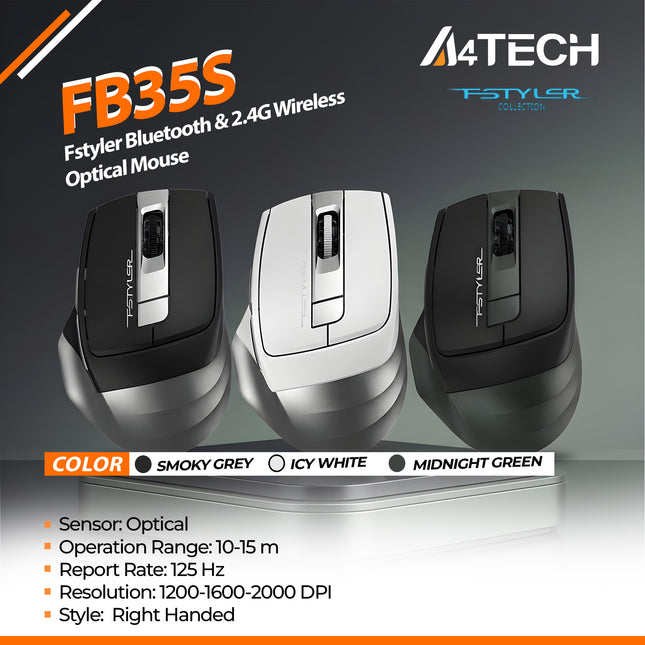 A4Tech FB35S Fstyler Bluetooth Dual-Model USB Mouse