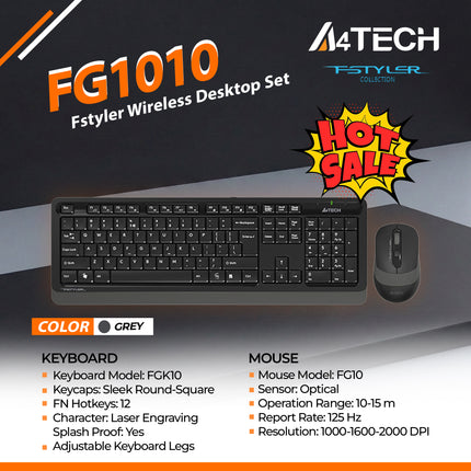 FG1010 2.4G Power-Saving Wireless Desktop Keyboard mouse