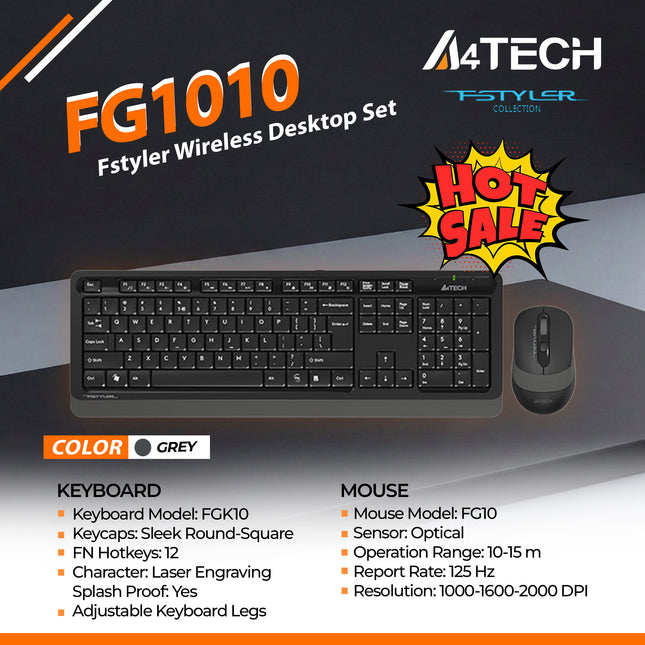 FG1010 2.4G Power-Saving Wireless Desktop Keyboard mouse