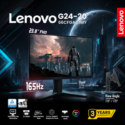 Lenovo G24-20 23.8″ FHD Gaming Monitor – 66CFGAC1MY