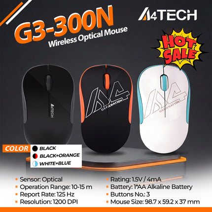A4Tech G3-300N 2.4G Wireless Optical Mouse