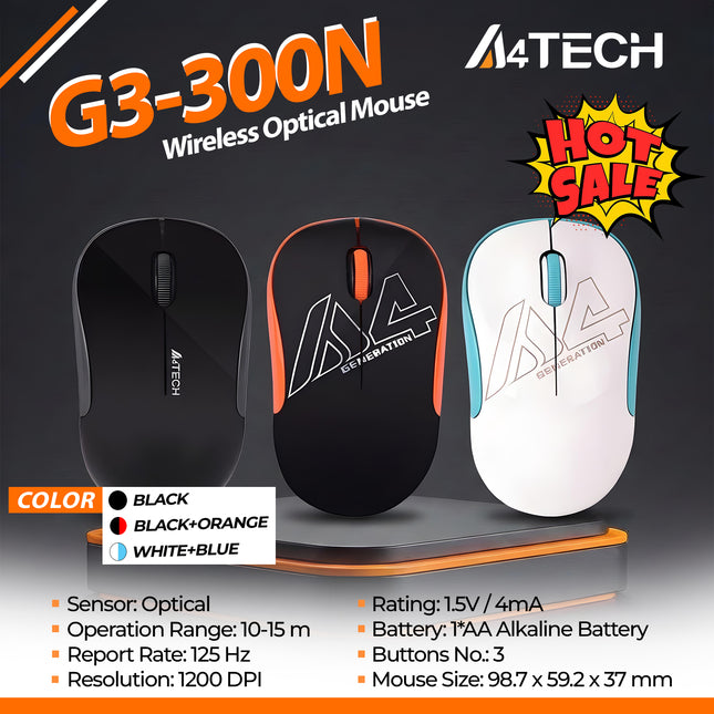 A4Tech G3-300N 2.4G Wireless Optical Mouse