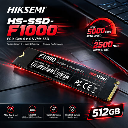 HS-SSD-F1000-512G HIK SEMI PCI Nvme 4.0-3Y