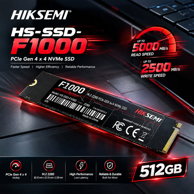 HS-SSD-F1000-512G HIK SEMI PCI Nvme 4.0-3Y