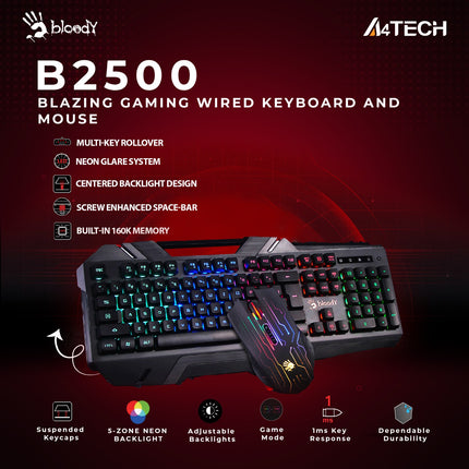 B2500 Bloody Blazing Gaming Wired Desktop (B150N+N81)