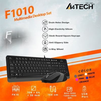 A4Tech Fstyler Wired Combo Set F1010