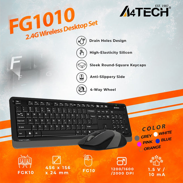 FG1010 2.4G Power-Saving Wireless Desktop Keyboard mouse