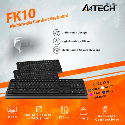 A4Tech FK10 Fstyler Wired Keyboard