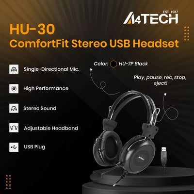 A4TECH HU-30 USB STEREO HEADPHONE USB HeadPhone