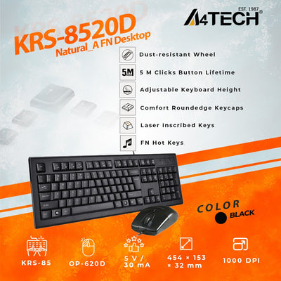 A4 Tech KRS-8520D Keyboard and mouse