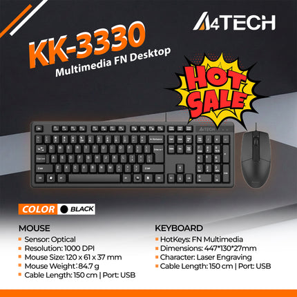 A4tech KK-3330 Wired Optical Mouse and FN Hot Keys