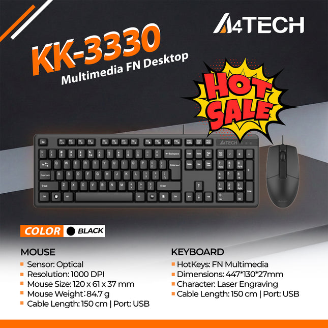 A4tech KK-3330 Wired Optical Mouse and FN Hot Keys