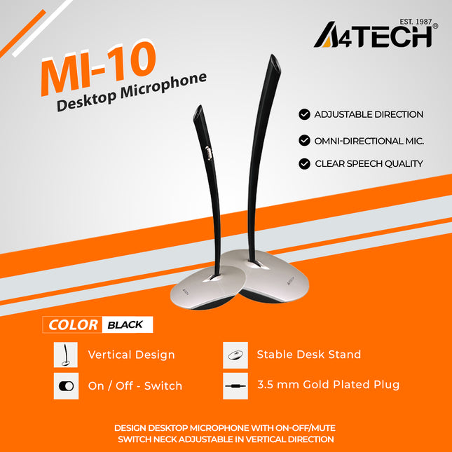A4Tech MI-10 Microphone Black