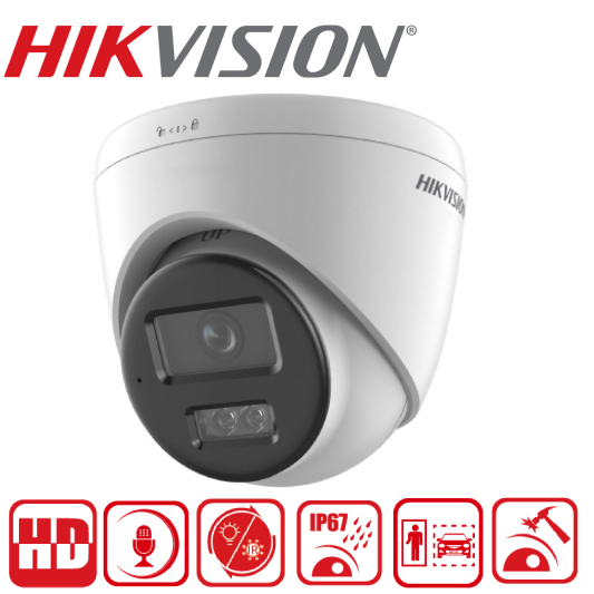 DS-2CD1383G2-LIU 8 MP Smart Hybrid Light Fixed Turret Network Camera