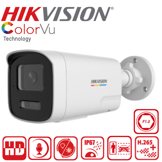 DS-2CD1T67G2H-LIUF/SL 6 MP ColorVu with Smart Hybrid Light Fixed Bullet Network Camera