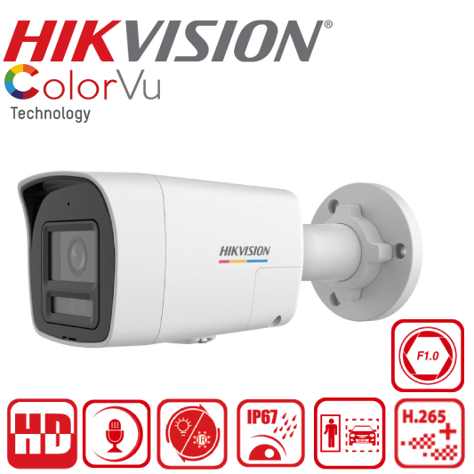 DS-2CD1067G2H-LIUF/SL 6 MP ColorVu with Smart Hybrid Light Fixed Bullet Network Camera