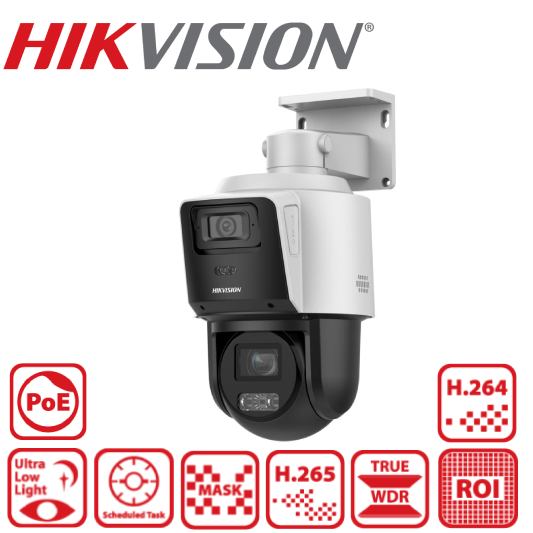DS-2SE3C204MWG-E/12 TandemVu 2MP+2MP 4X POE PTZ Network Camera-2y