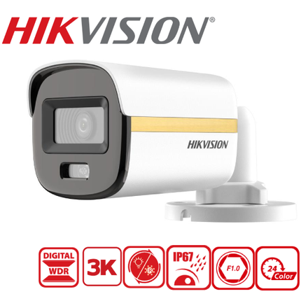 DS-2CE10KF3T-L 3K ColorVu Dual-light Fixed Mini Bullet Camera
