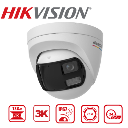 DS-2CE72KF3TP-DLS 3K ColorVu Dual-Lens Fixed Turret Camera