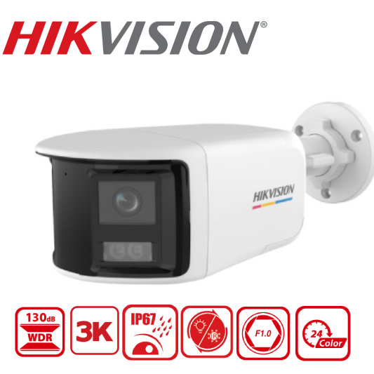 DS-2CE12KF3TP-DLS 3K ColorVu Dual-Lens Fixed Bullet Camera