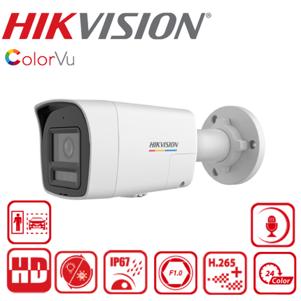 DS-2CD1027G2H-LIUF/SL 2 MP ColorVu with Smart Hybrid Light Fixed Bullet Network Camera