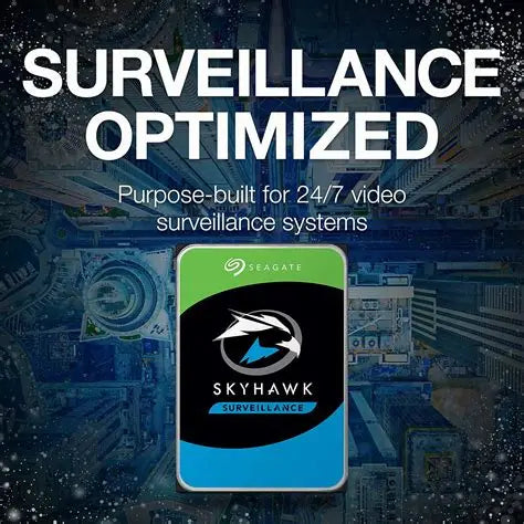 Seagate SkyHawk AI ST10000VE000 10TB SATA Hard Drive - 7200 RPM, 256MB Cache