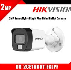 DS-2CE16D0T-EXLPF 2MP Smart Hybrid Light Fixed Mini Bullet Camera -2Y