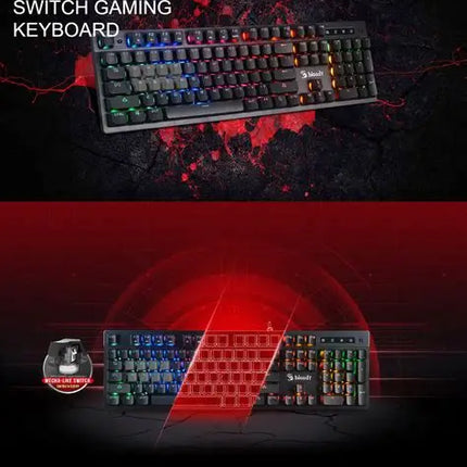 A4TECH Bloody B500N Mecha Like Gaming Keyboard Grey