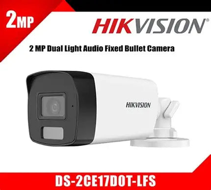 DS-2CE17D0T-LFS 2MP Smart Hybrid Light Audio Fixed Bullet Camera-2Y