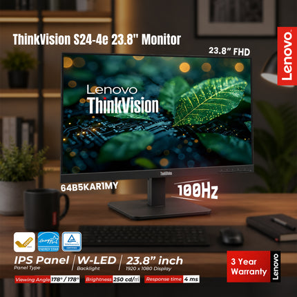 64B5KAR1MY  LENOVO THINKVISION MONITOR S24-4e